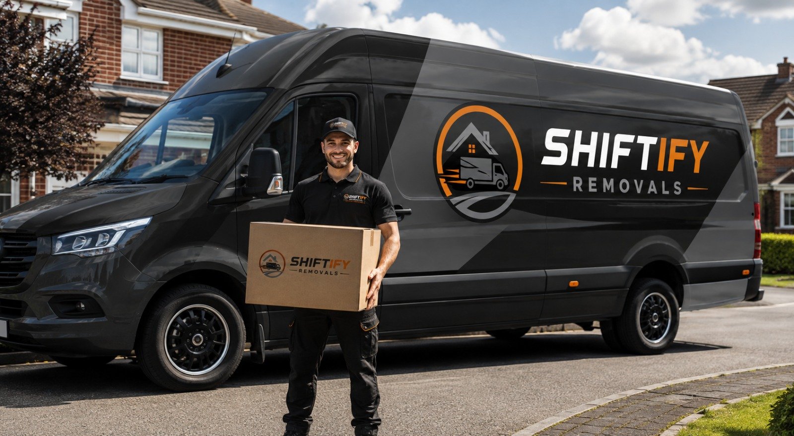 Professional removals team in Aylesbury loading a van