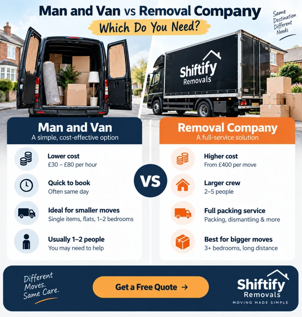 Man and Van vs Removal Company: Which Do You Need? 1 Man and Van vs Removal Company Which Do You Need